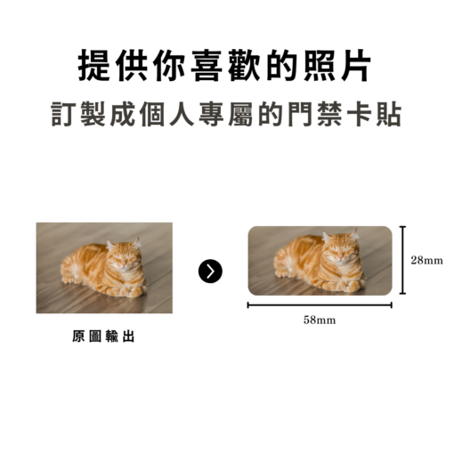 雙IC磁扣門禁卡貼紙｜照片訂製款：圖片 2