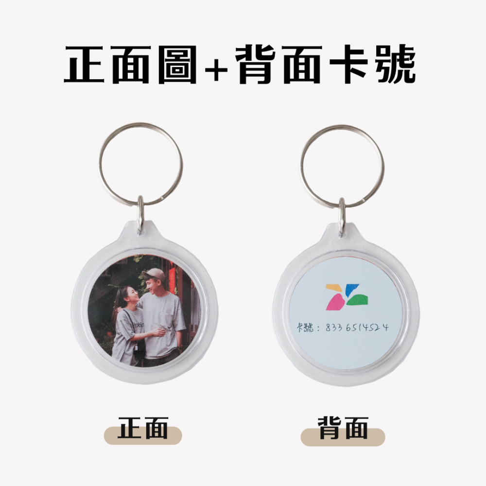 外出必備｜悠遊卡圓形鑰匙｜原圖輸出款：圖片 2