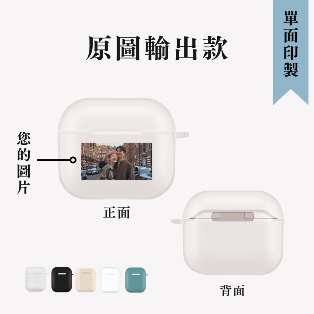 客製化耳機殼｜ 可印基本款 AirPods 1/2代 保護殼｜原圖輸出款：圖片 2
