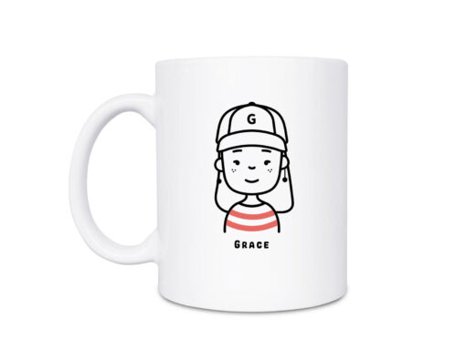 人物系｜白陶瓷馬克杯：圖片 3