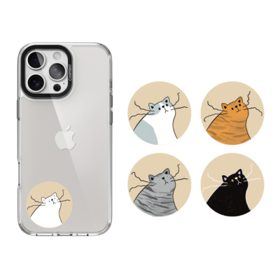 IC、ID 磁扣門禁卡貼紙｜ic+id抖抖鬍鬚貓系列