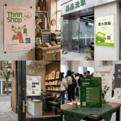 Alternative view of 店家導流海報｜A4 / A3｜可放 QR、LINE、IG、預約資訊
