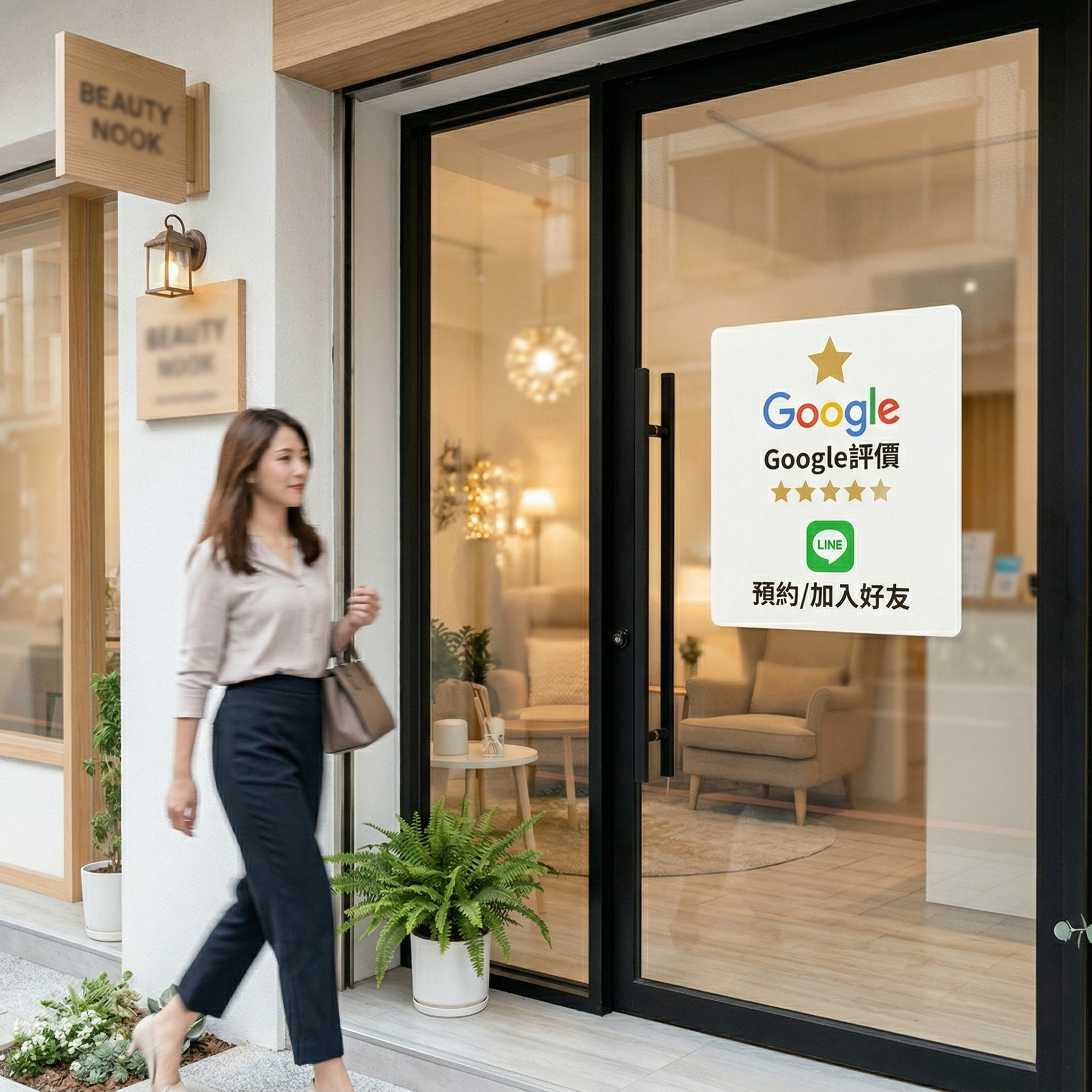 可印門口玻璃貼細節實拍照